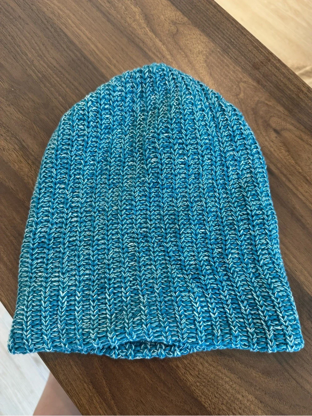Love Your Melon Teal Blue Marled Knit Beanie